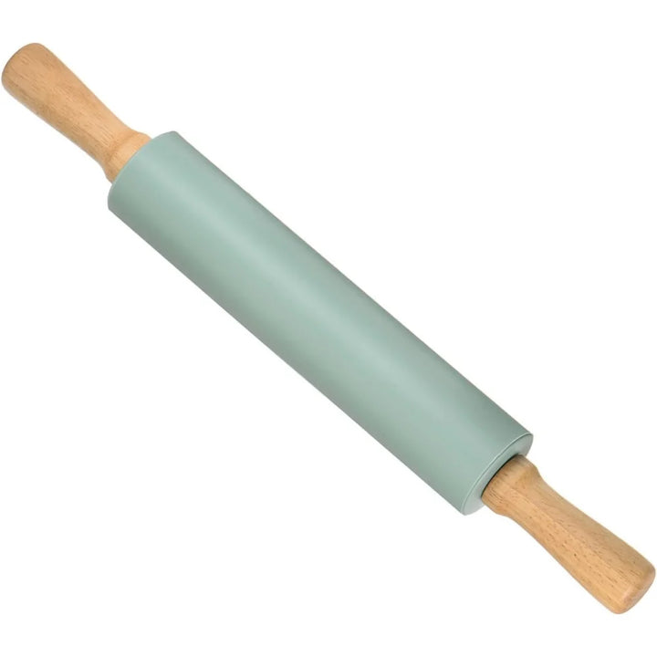 Non-stick silicone rolling pin with wooden handles | Stornfield