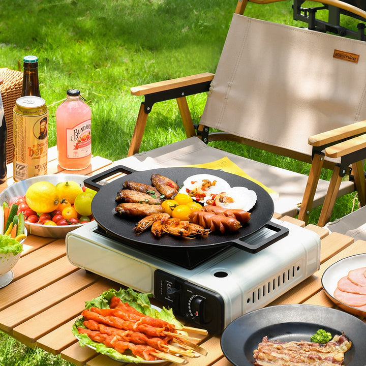Nonstick Frying Pan Outdoor Cast Iron BBQ Plate Camping Grill Pan | Stornfield