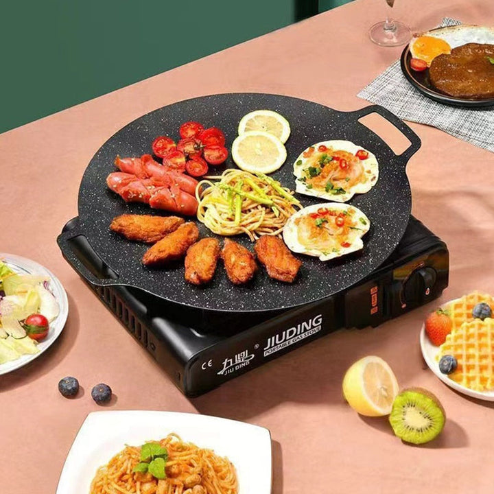 Nonstick Frying Pan Outdoor Cast Iron BBQ Plate Camping Grill Pan | Stornfield