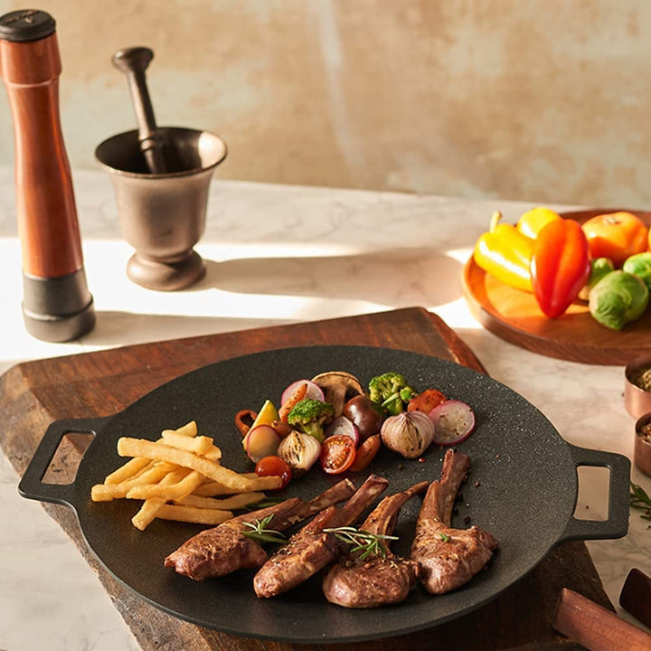 Nonstick Frying Pan Outdoor Cast Iron BBQ Plate Camping Grill Pan | Stornfield