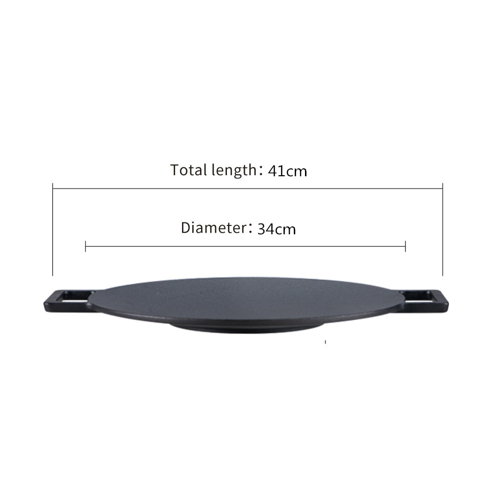 Nonstick Frying Pan Outdoor Cast Iron BBQ Plate Camping Grill Pan | Stornfield