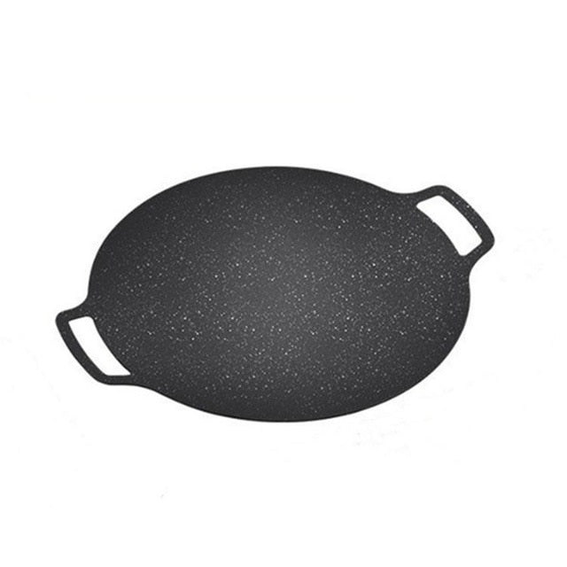 Nonstick Frying Pan Outdoor Cast Iron BBQ Plate Camping Grill Pan | Stornfield