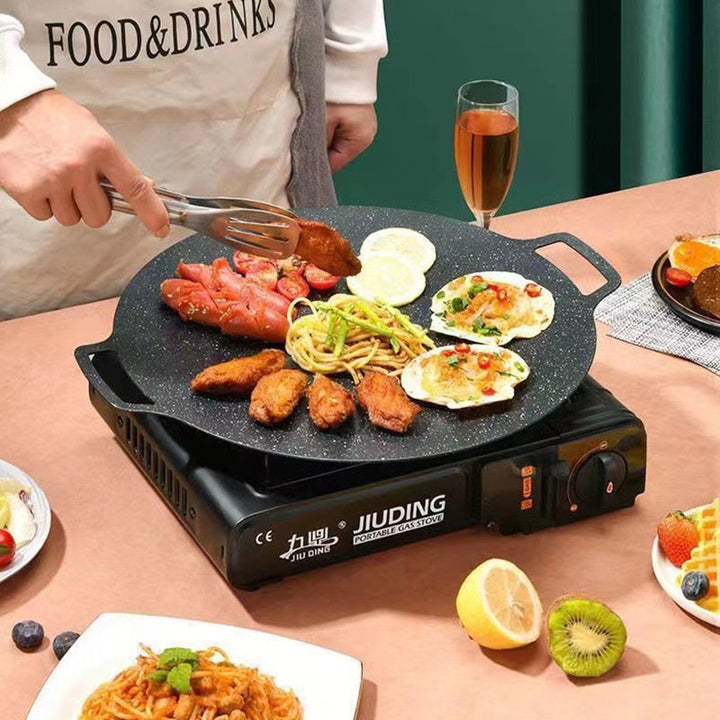Nonstick Frying Pan Outdoor Cast Iron BBQ Plate Camping Grill Pan | Stornfield