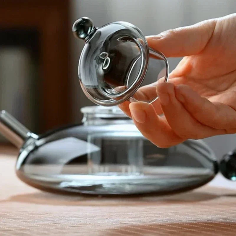 Nordic Style Heat Resistant Glass Tea Kettle with Infuser Teapot Set | Stornfield