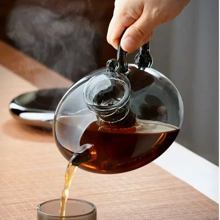 Nordic Style Heat Resistant Glass Tea Kettle with Infuser Teapot Set | Stornfield