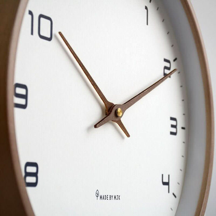 NordicTime Wooden Wall Clock Silent Scandinavian | Stornfield