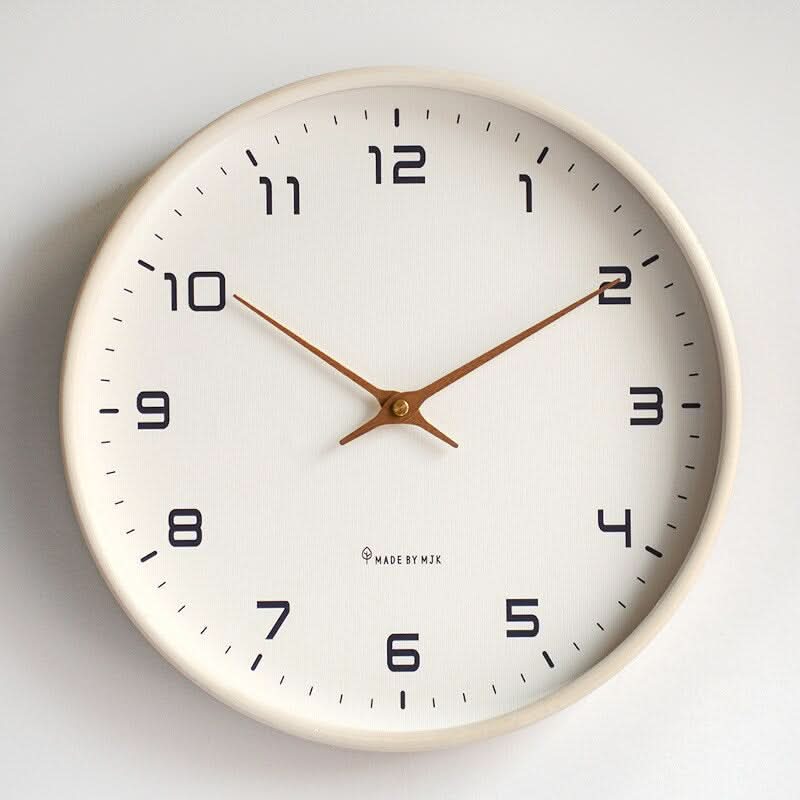 NordicTime Wooden Wall Clock Silent Scandinavian | Stornfield