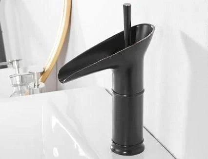 Luxurious Brass Waterfall Sink Faucet for Opulent Bathroom Sinks | Stornfield