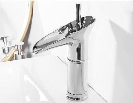 Luxurious Brass Waterfall Sink Faucet for Opulent Bathroom Sinks | Stornfield