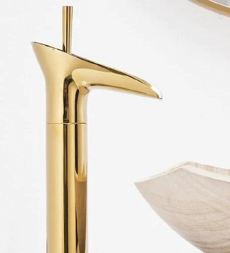 Luxurious Brass Waterfall Sink Faucet for Opulent Bathroom Sinks | Stornfield