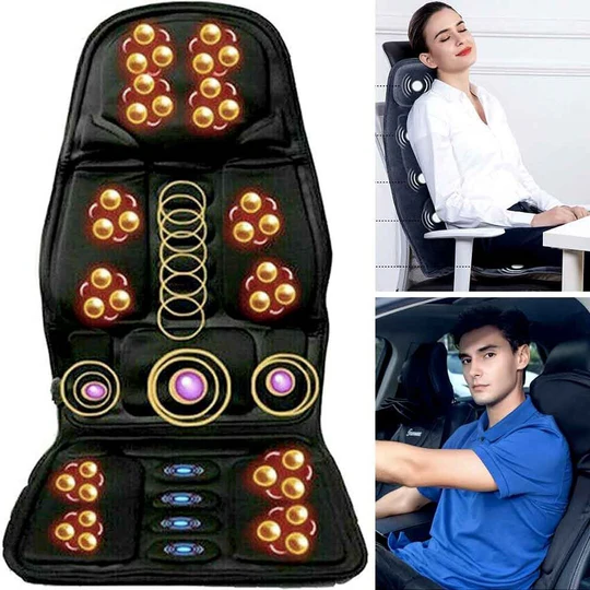 Stornfield | 8 Mode Massage Seat Cushion with Heated Back-Neck Pillow for Car & Home