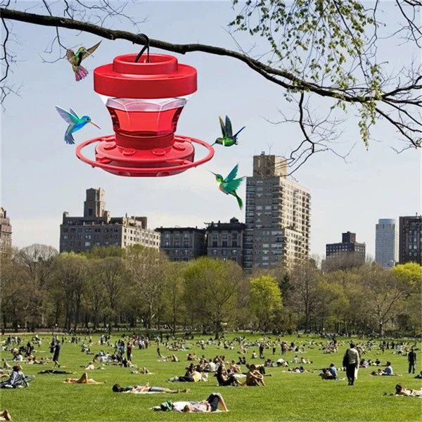 Red Nectar House for Hummingbirds with Insect Stop | Stornfield