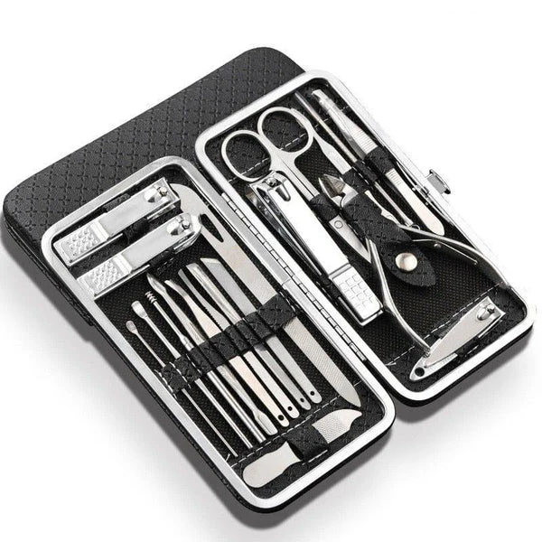 Stornfield | Set de manucure en acier inoxydable 19 en 1 avec coupe-ongles