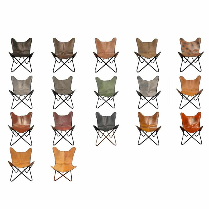 Bat chair made of real leather (available in different colors) | Stornfield