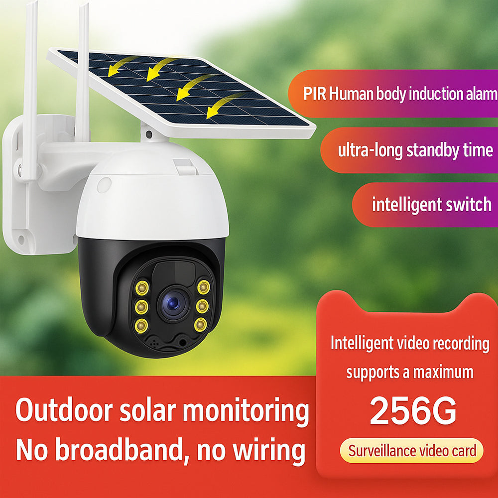 Wireless surveillance camera – solar-powered – 2K Full HD | Stornfield