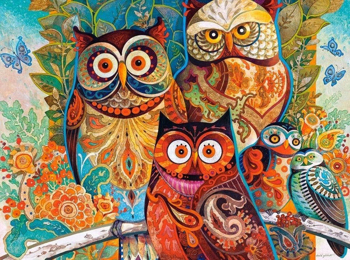 Abstract Owls - Van-Go Paint-By-Number Kit | Stornfield