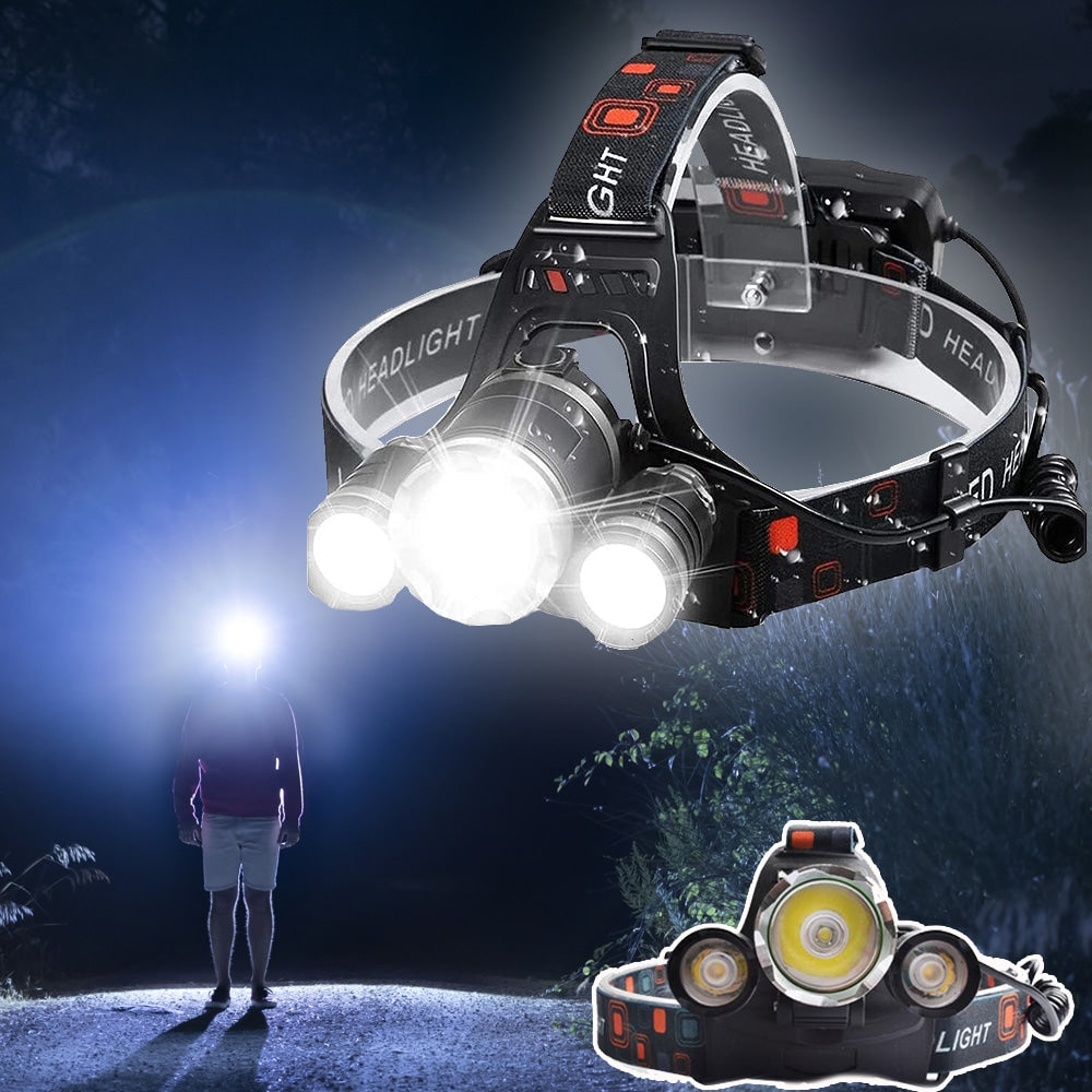 Professional LED Headlamp (5000 Lumens) - Multifunctional and Rechargeable | Stornfield