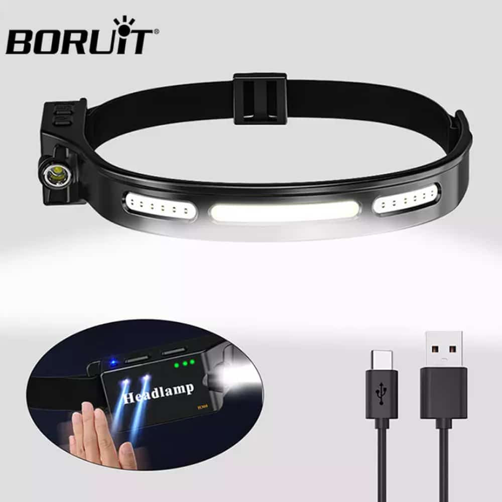 Headlamp (rechargeable) 3-in-1 COB LED waterproof with motion sensor | Stornfield