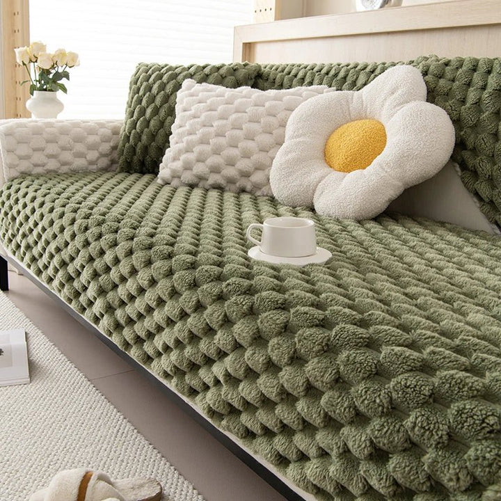 Pastel Colour Thickened Plush Sofa Blanket for Cozy Comfort | Stornfield