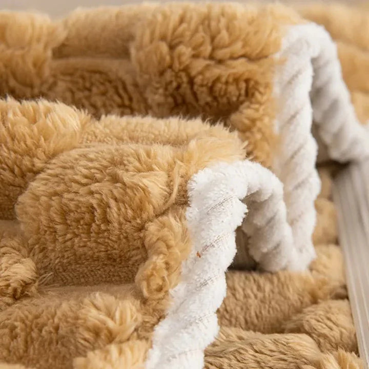 Pastel Colour Thickened Plush Sofa Blanket for Cozy Comfort | Stornfield