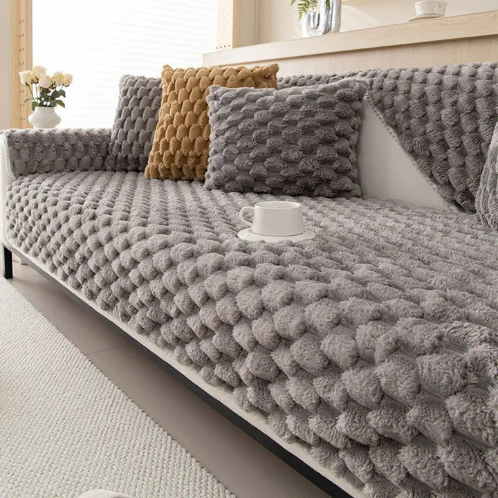 Pastel Colour Thickened Plush Sofa Blanket for Cozy Comfort | Stornfield