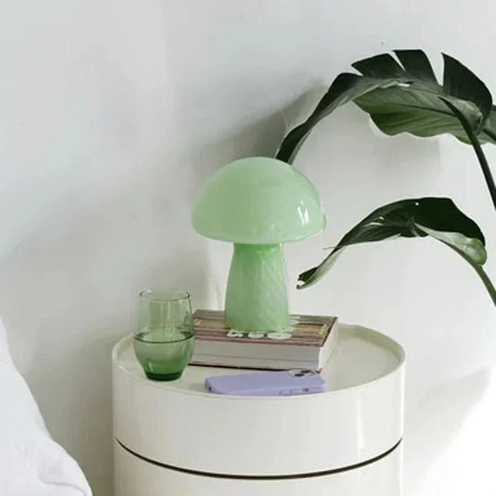 Stornfield | Pastel Colored Mushroom Glass Table Lamp