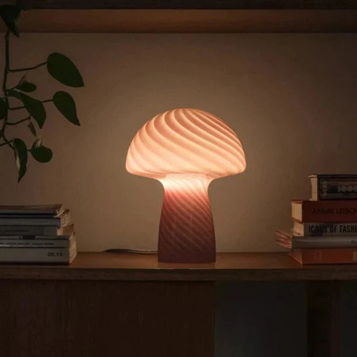 Stornfield | Pastel Colored Mushroom Glass Table Lamp