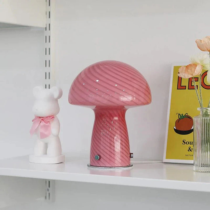 Stornfield | Pastel Colored Mushroom Glass Table Lamp