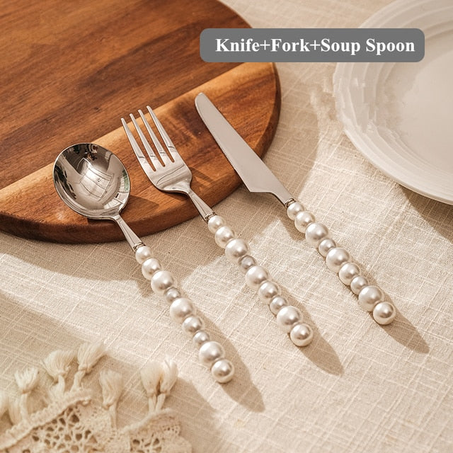 Pearl Cutlery Set Stainless Steel Creativity Flatware Cutlery Set | Stornfield