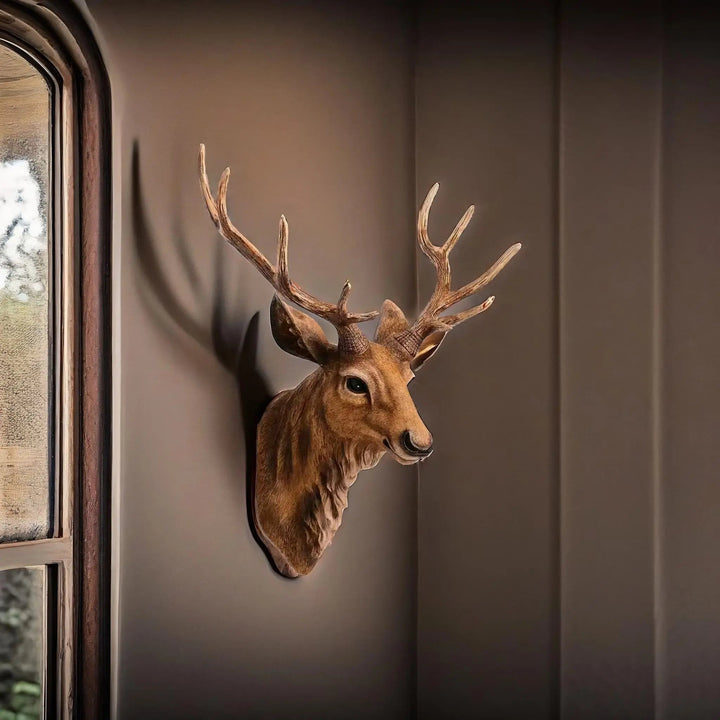 Stornfield | MysticHorn™ | Majestic Deer Head Wall Decor | Rustic Antler Design for Cabin & Lodge Home Decor