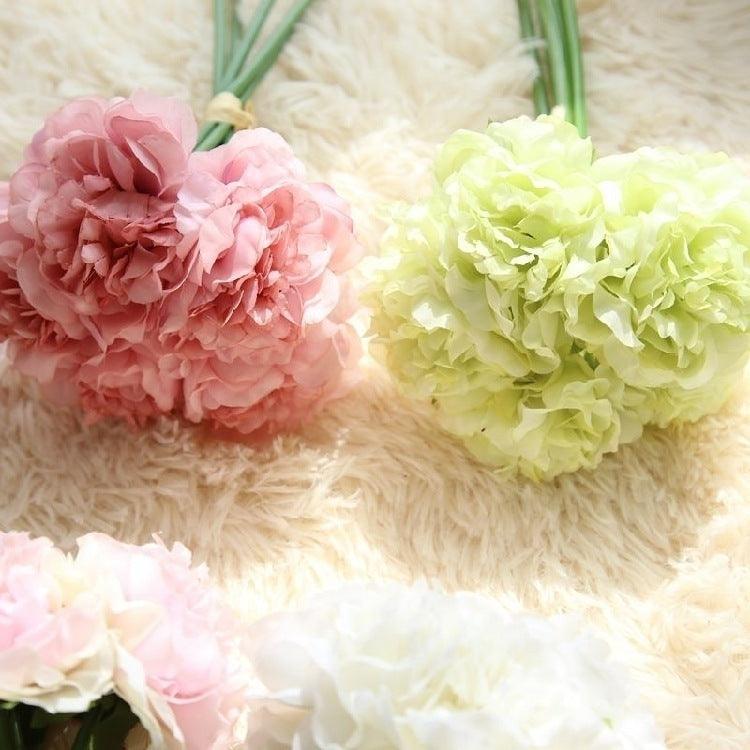 Stornfield | Elegant Peony Silk Flower Bouquet - Set of 5 Heads