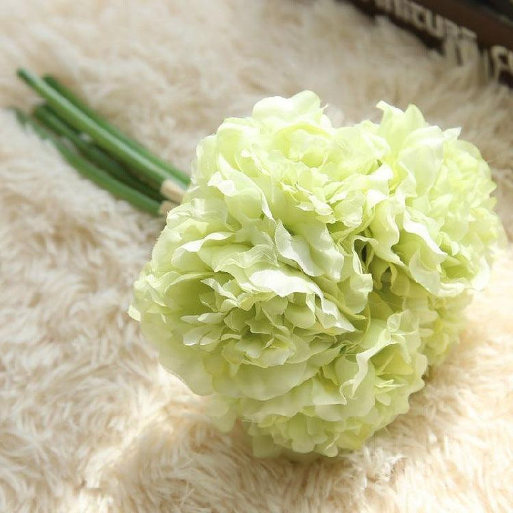 Stornfield | Elegant Peony Silk Flower Bouquet - Set of 5 Heads