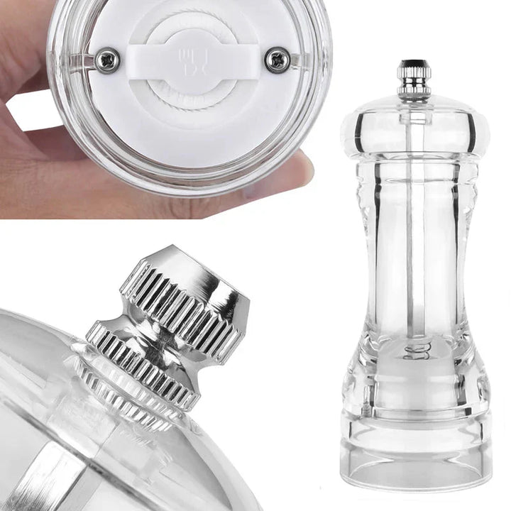 Pepper Grinder Acrylic Salt and Pepper Shakers Adjustable Coarseness | Stornfield