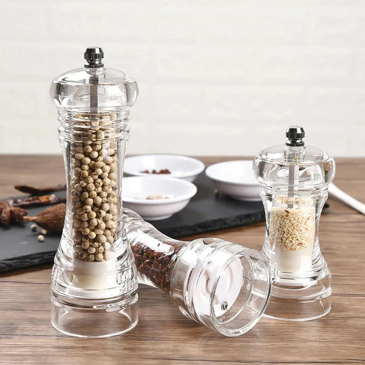 Pepper Grinder Acrylic Salt and Pepper Shakers Adjustable Coarseness | Stornfield