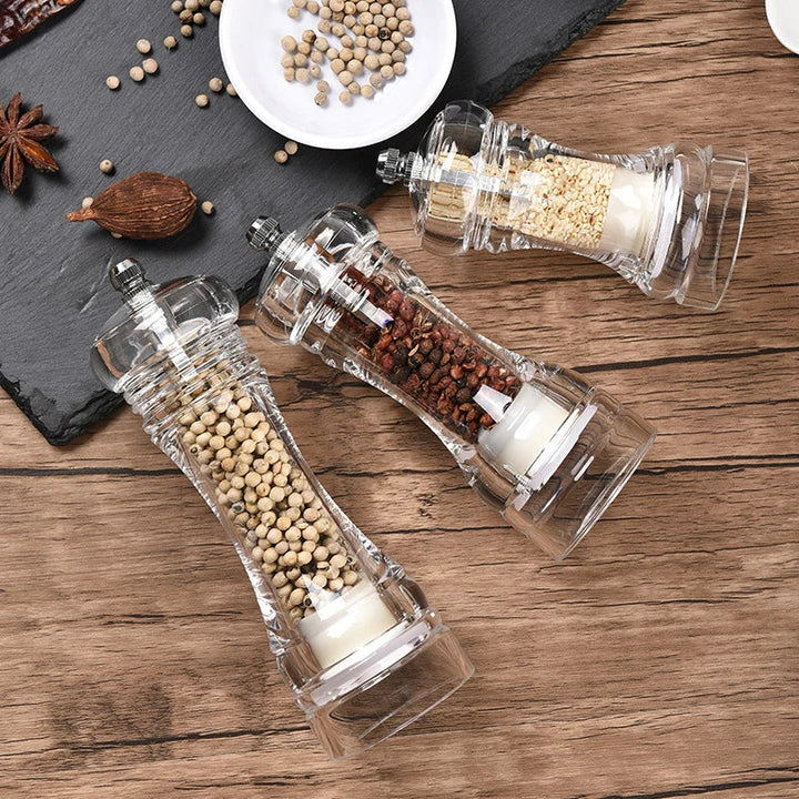 Pepper Grinder Acrylic Salt and Pepper Shakers Adjustable Coarseness | Stornfield