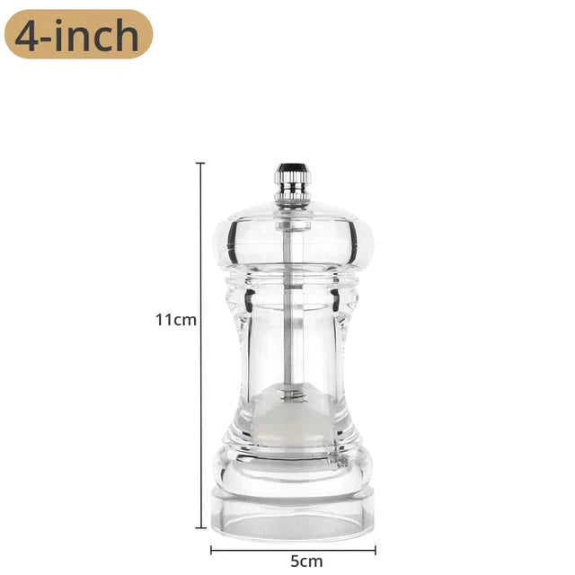 Pepper Grinder Acrylic Salt and Pepper Shakers Adjustable Coarseness | Stornfield