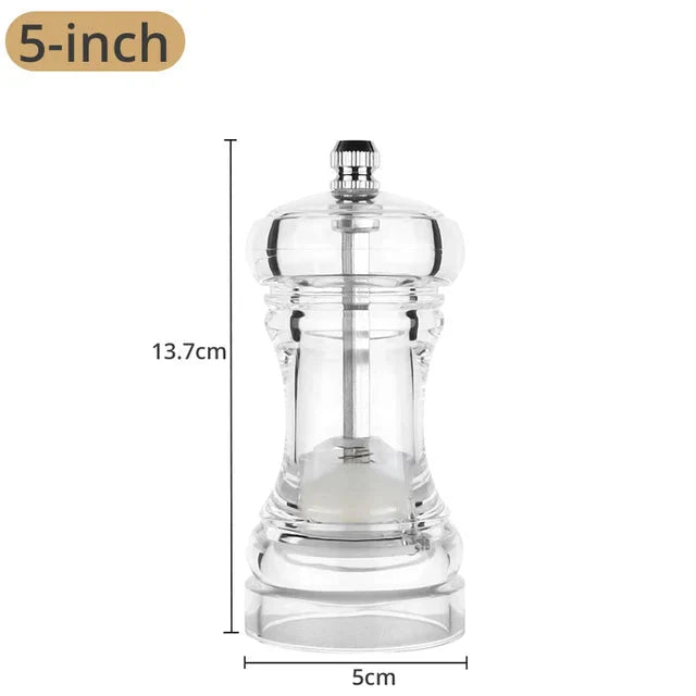 Pepper Grinder Acrylic Salt and Pepper Shakers Adjustable Coarseness | Stornfield