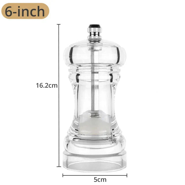Pepper Grinder Acrylic Salt and Pepper Shakers Adjustable Coarseness | Stornfield