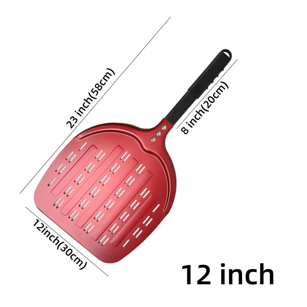 Perforated Shovel Paddle Pizza Oven Turning Peel Hard Anodized Pizza Tool | Stornfield