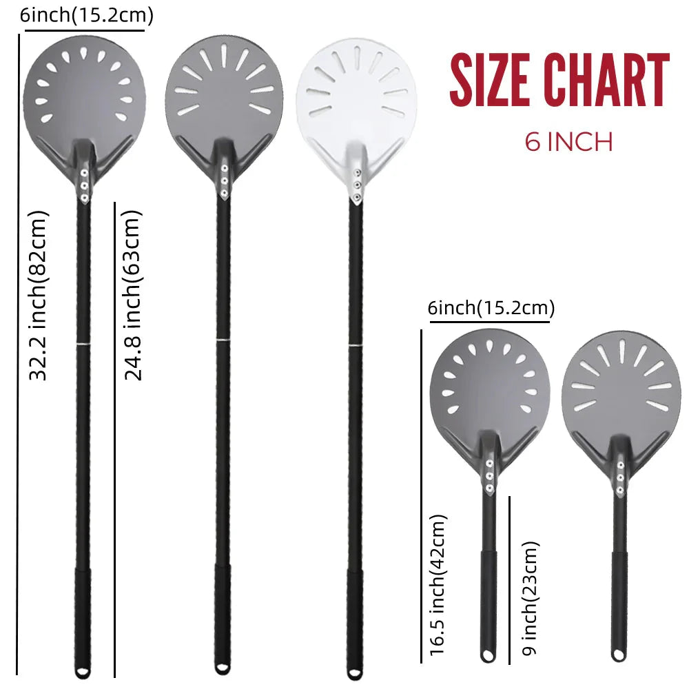 Perforated Shovel Paddle Pizza Oven Turning Peel Hard Anodized Pizza Tool | Stornfield