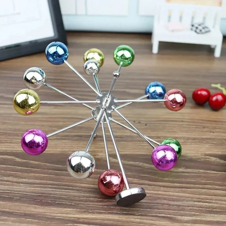 Perpetual Motion Ferris Wheel Desk Ornament in Metal Modern Style | Stornfield