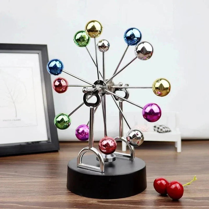 Perpetual Motion Ferris Wheel Desk Ornament in Metal Modern Style | Stornfield