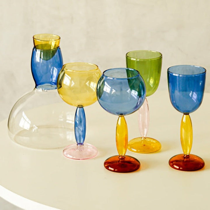 Stornfield | Colored Glass Chandelier and Carafe by Phillips