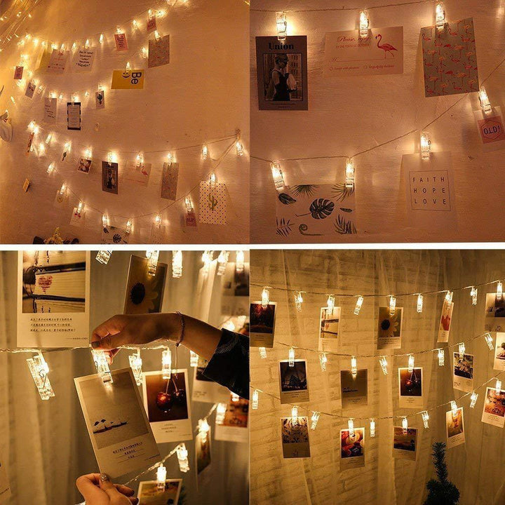 Stornfield | LED Photo Clip Fairy String Lights for Pictures