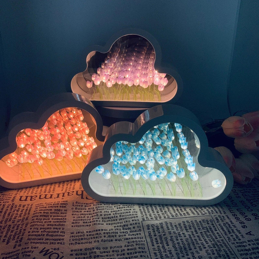 Tulip Cloud LED Mirror – Magic Light & Decorative Design | Stornfield