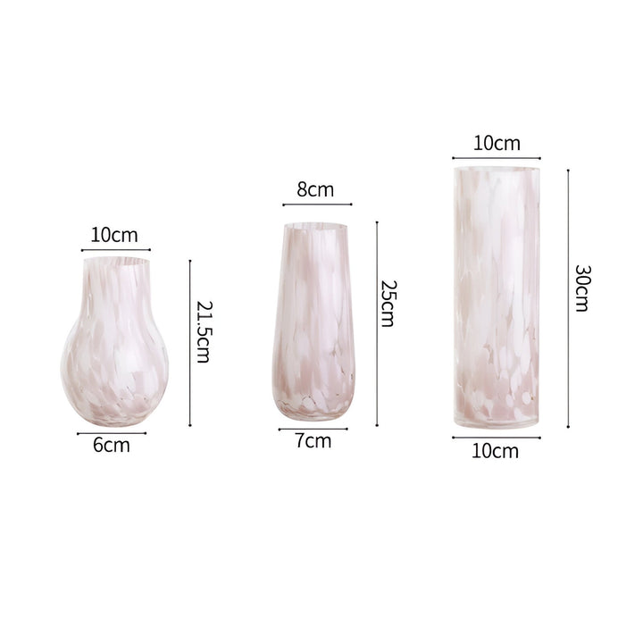 Pink Marble Effect Glass Vase - American Style Hydroponic Decor | Stornfield