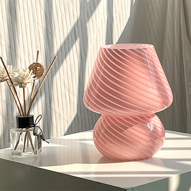 Stornfield | Mushroom-shaped Glass LED Desk Lamp