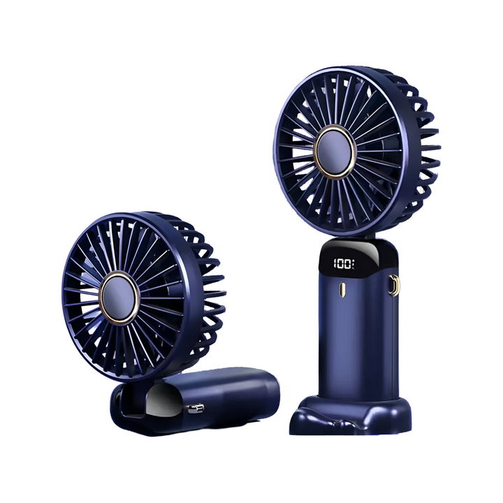 Rechargeable Handheld Mini Fan | 5-Speed, 90-Degree Adjustable & Quiet for Office, Home & Outdoor Use | Stornfield