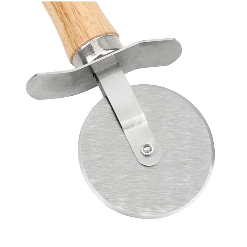 Pizza Cutter Wooden Handle Pastry Dough Cutter Cutting Wheel Slicer | Stornfield