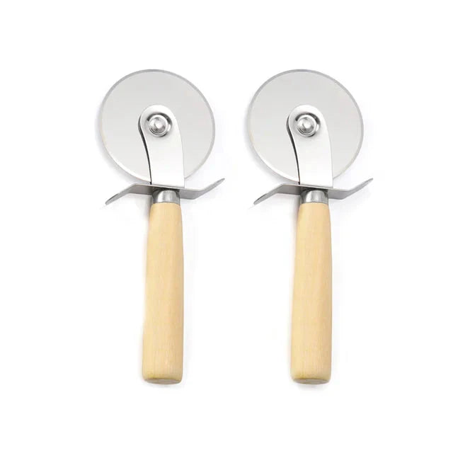 Pizza Cutter Wooden Handle Pastry Dough Cutter Cutting Wheel Slicer | Stornfield